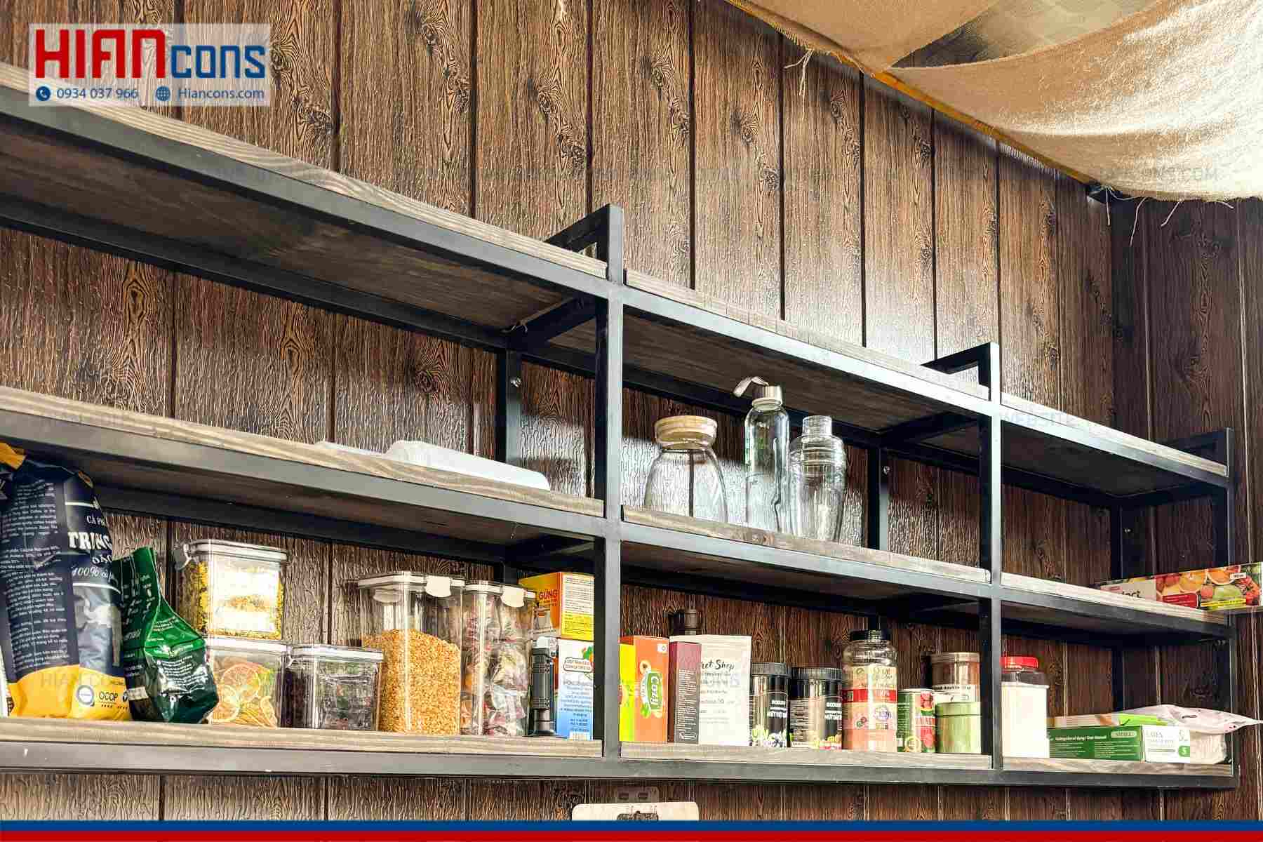 Thi công quán cafe B00M Coffee trọn gói