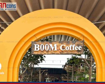 Thi công quán cafe B00M Coffee trọn gói