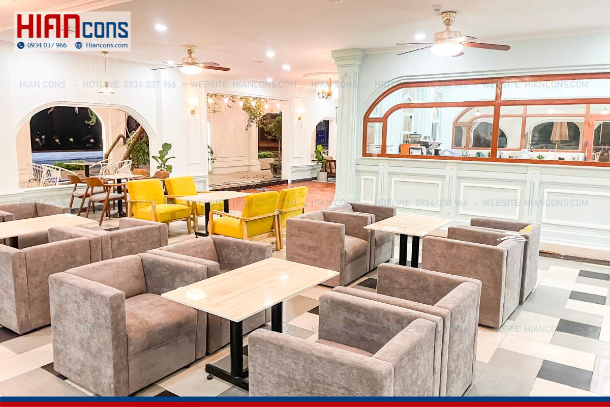 Thi công quán cafe cổ điển Pha Kê Coffee House