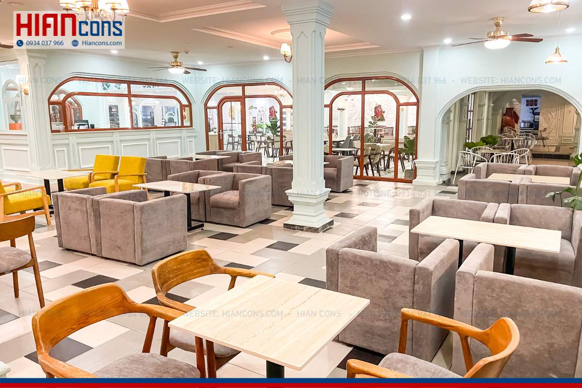 Thi công quán cafe cổ điển Pha Kê Coffee House