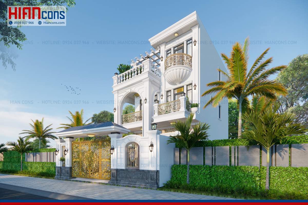 Thiết kế nhà phố Tân Cổ Điển