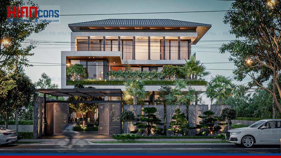 Thiết Kế Biệt Thự Cổ Điển 2 Tầng