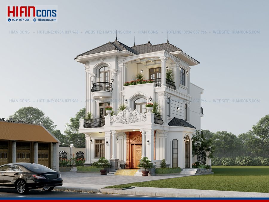 Thiết Kế Biệt Thự Cổ Điển 2 Tầng