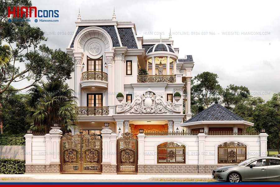 Thiết Kế Biệt Thự Cổ Điển 3 Tầng