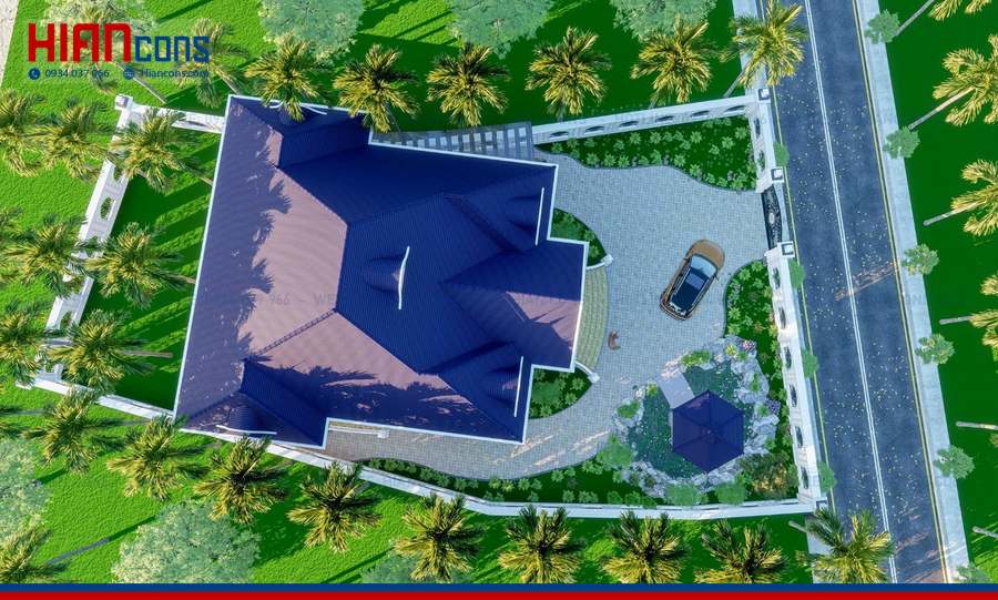 Thiết Kế Biệt Thự Cổ Điển Mái Thái