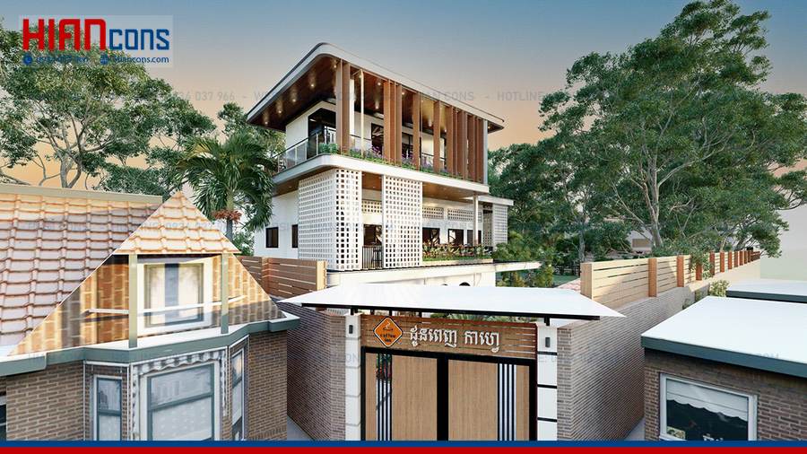 Thiết Kế Biệt Thự Cổ Điển Sang Trọng 180m2