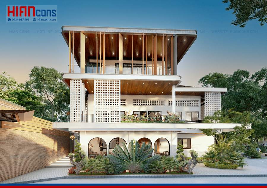 Thiết Kế Biệt Thự Cổ Điển Sang Trọng 180m2