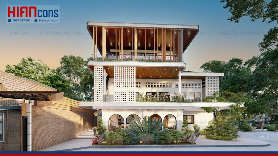 Thiết Kế Biệt Thự Cổ Điển Sang Trọng 180m2