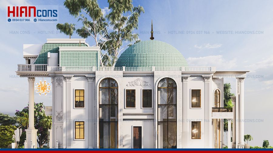 Biệt Thự Cổ Điển Mái Mansard 250m2