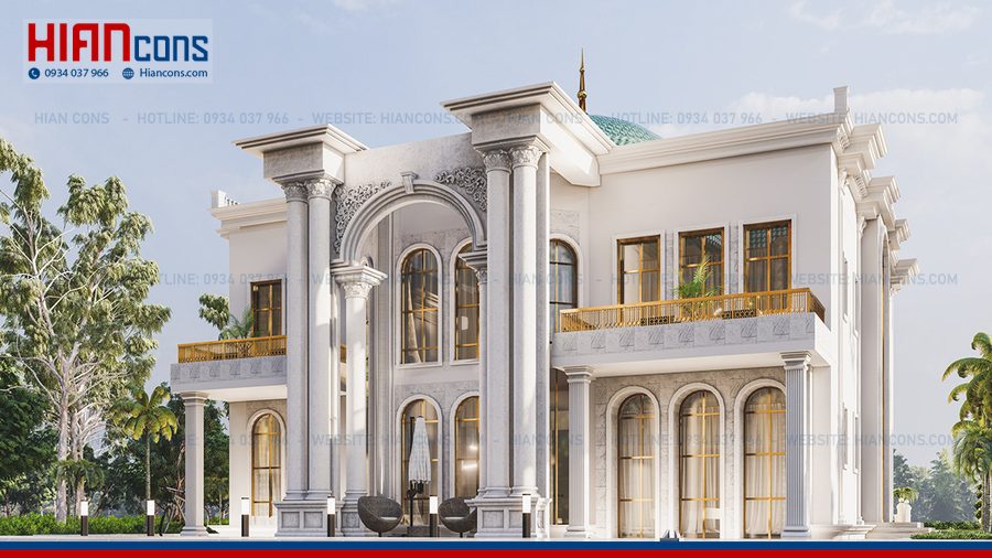 Biệt Thự Cổ Điển Mái Mansard 250m2