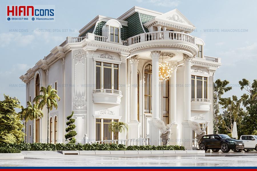 Biệt Thự Cổ Điển Mái Mansard 250m2