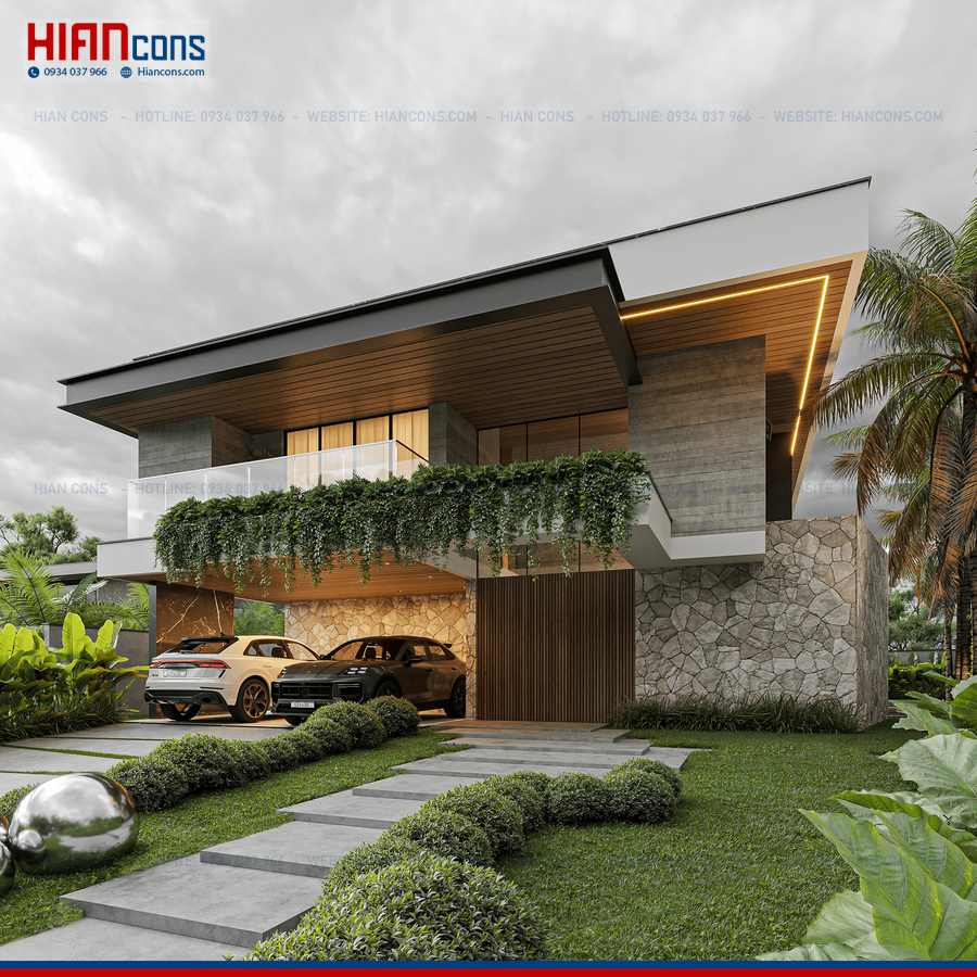 Thi Công Biệt Thự Hiện Đại Thời Thượng