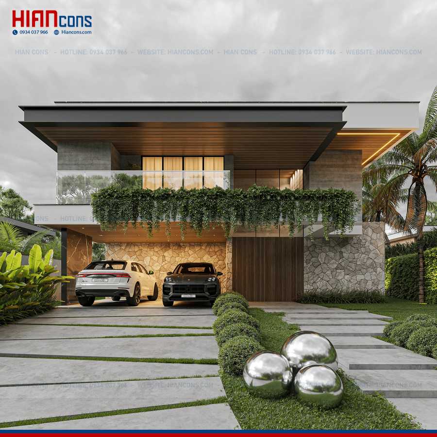 Thi Công Biệt Thự Hiện Đại Thời Thượng