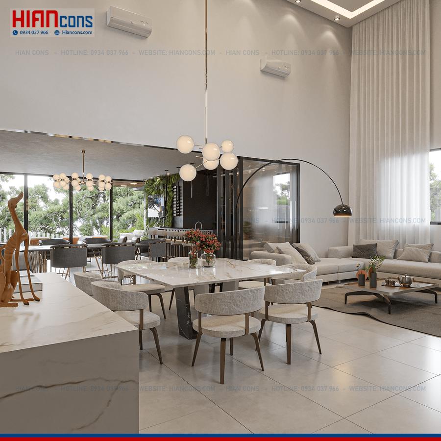 Thi Công Biệt Thự Hiện Đại Thoáng Đãng