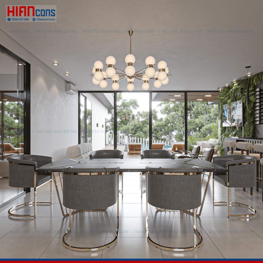 Thi Công Biệt Thự Hiện Đại Thoáng Đãng