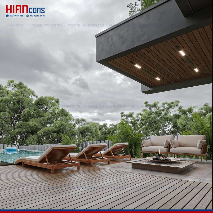 Thi Công Biệt Thự Hiện Đại Thoáng Đãng