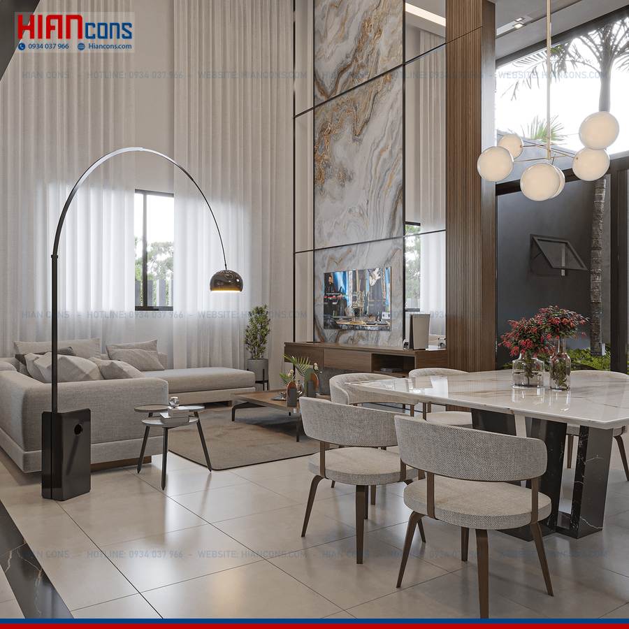 Thi Công Biệt Thự Hiện Đại Thoáng Đãng