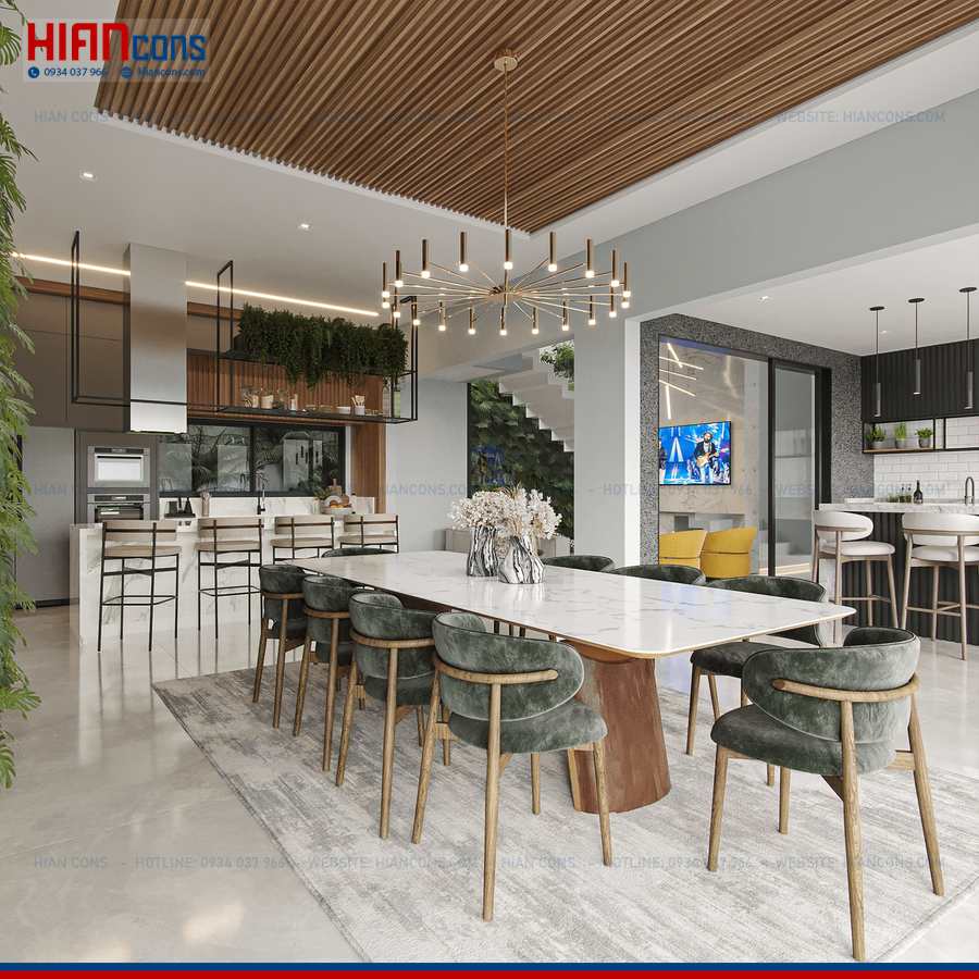 Thi Công Biệt Thự Hiện Đại 1 Tầng