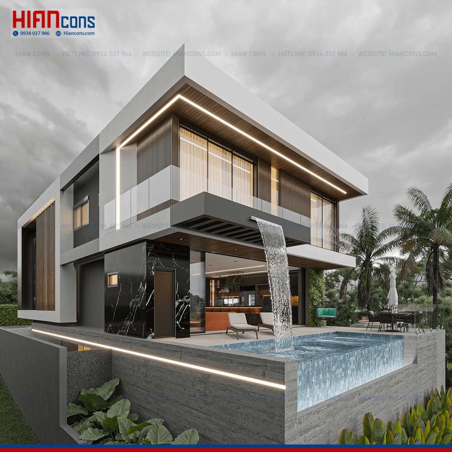 Biệt Thự Hiện Đại 2 Tầng