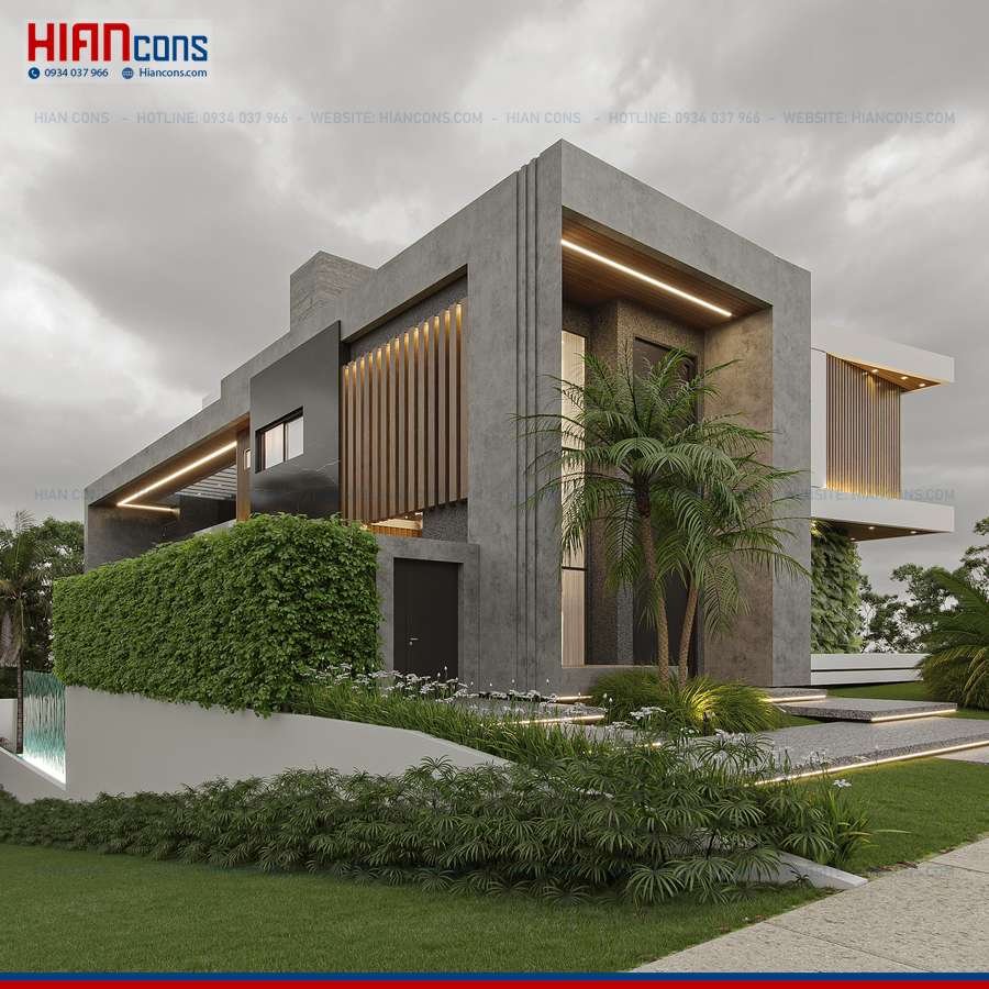Thiết Kế Biệt Thự Hiện Đại 2 Tầng