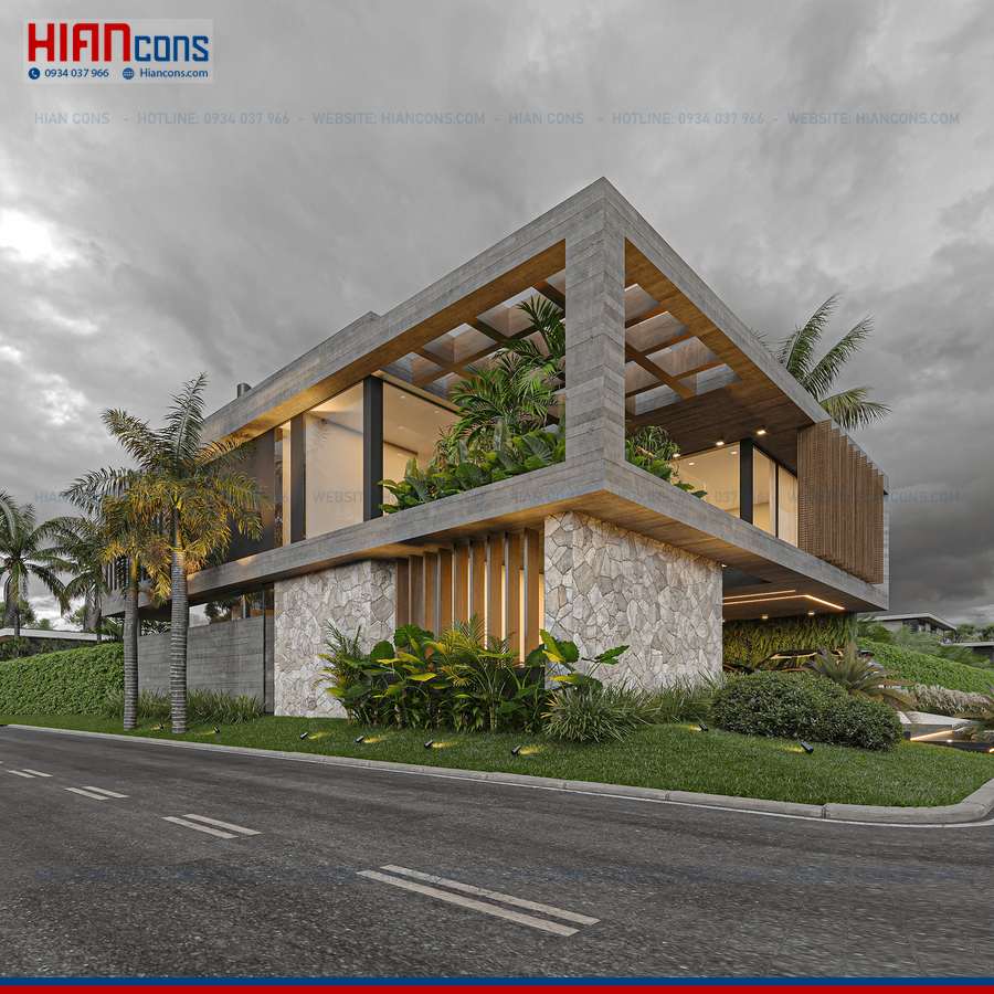Thi Công Biệt Thự Hiện Đại 2 Tầng