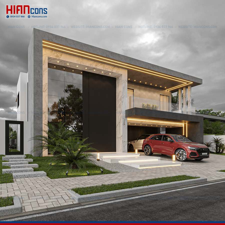Báo Giá Biệt Thự Hiện Đại 2 Tầng