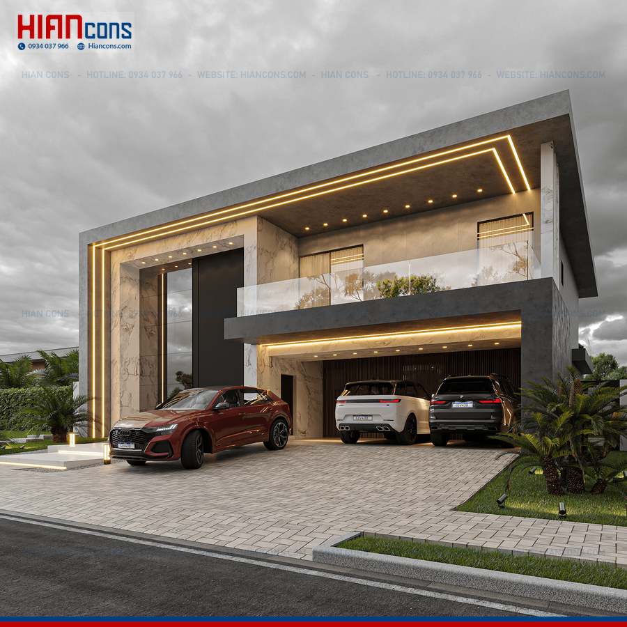 Báo Giá Biệt Thự Hiện Đại 2 Tầng
