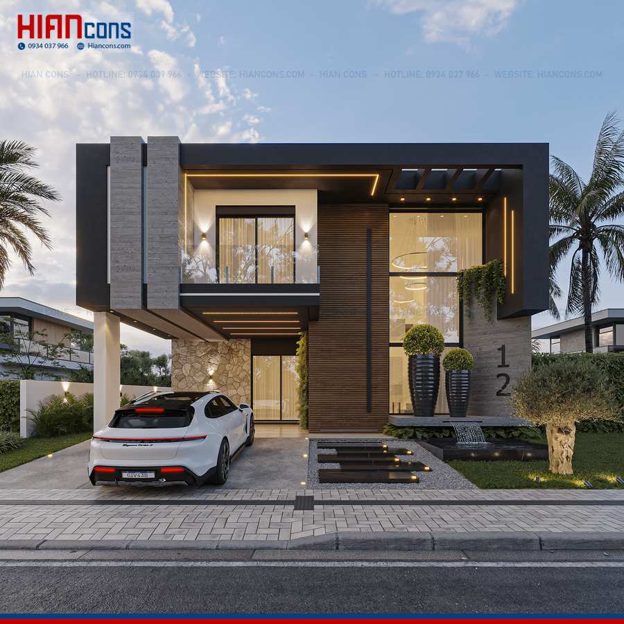 Thiết Kế Biệt Thự Hiện Đại 3 Tầng