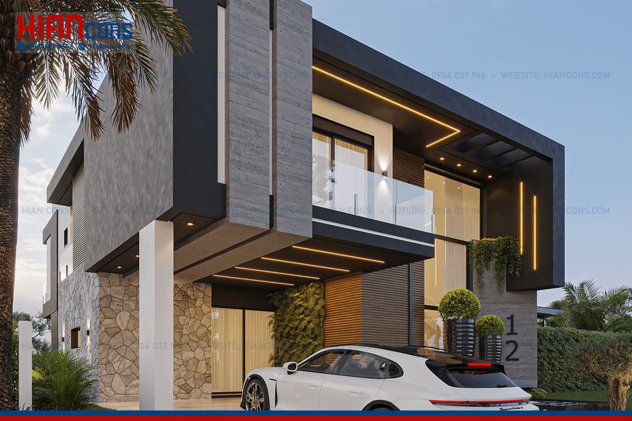 Thiết Kế Biệt Thự Hiện Đại 3 Tầng