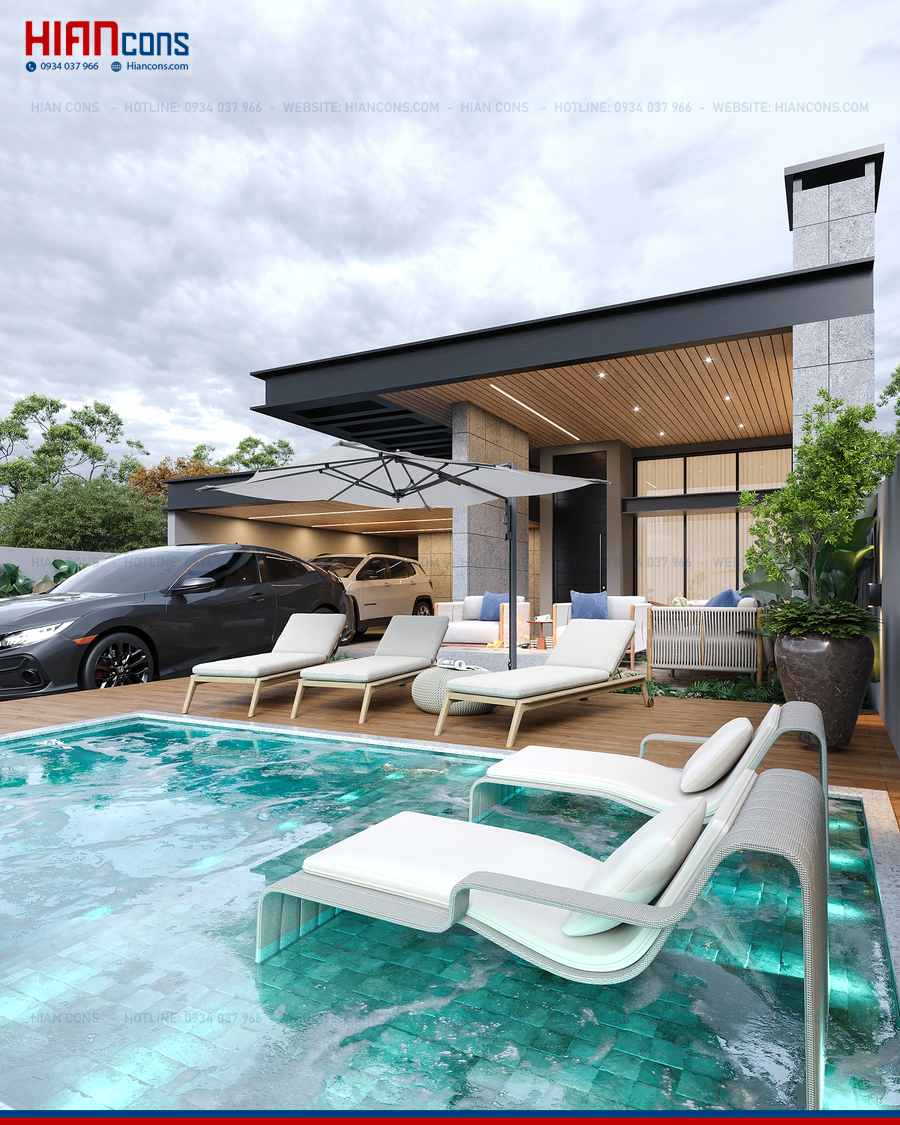 Thiết Kế Biệt Thự Hiện Đại 5 Tầng