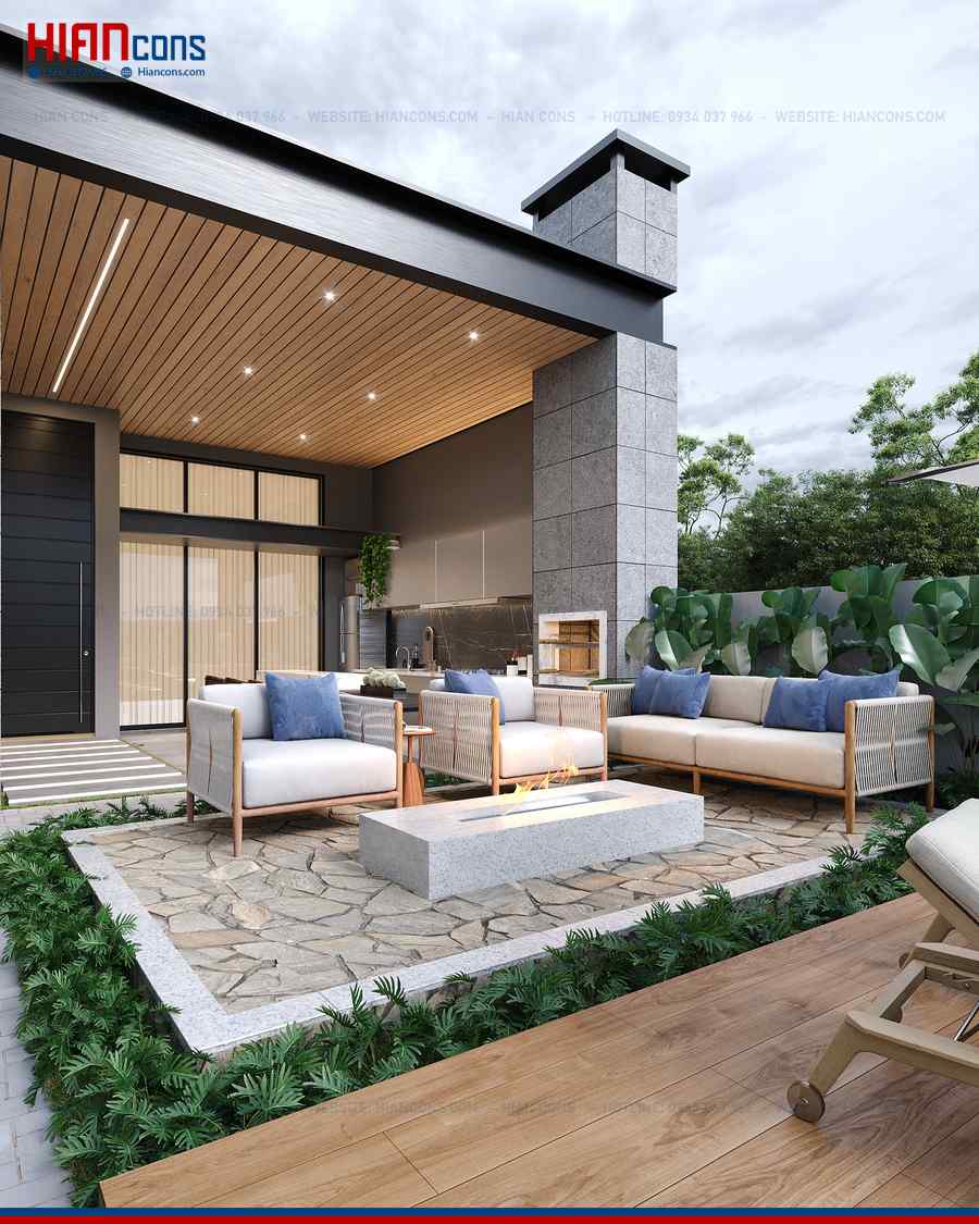 Thiết Kế Biệt Thự Hiện Đại 5 Tầng