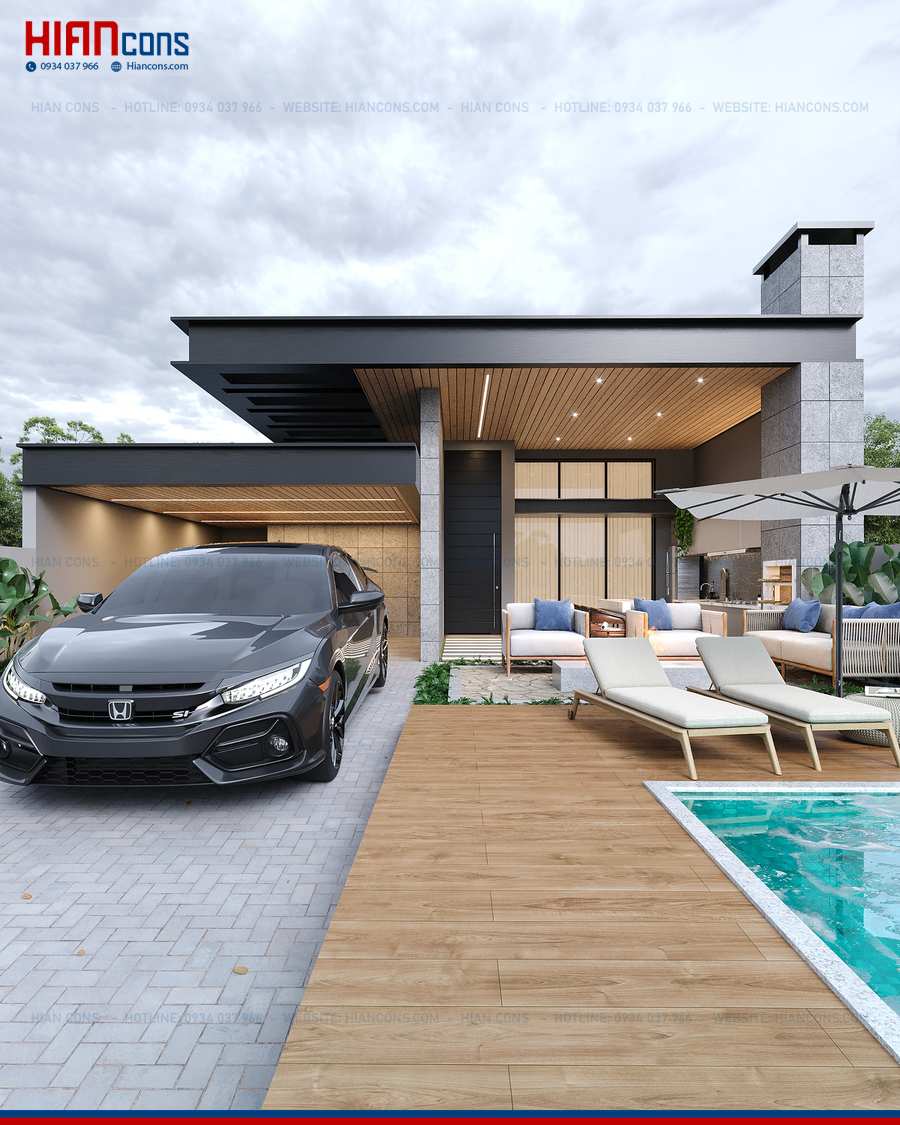 Thiết Kế Biệt Thự Hiện Đại 5 Tầng