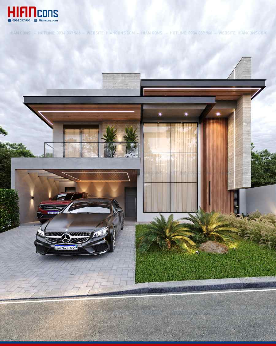 Báo Giá Biệt Thự Hiện Đại 1 Trệt 1 Lầu