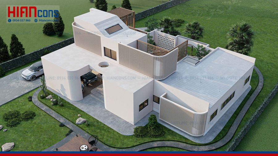 Biệt Thự Hiện Đại 1 Trệt 2 Lầu