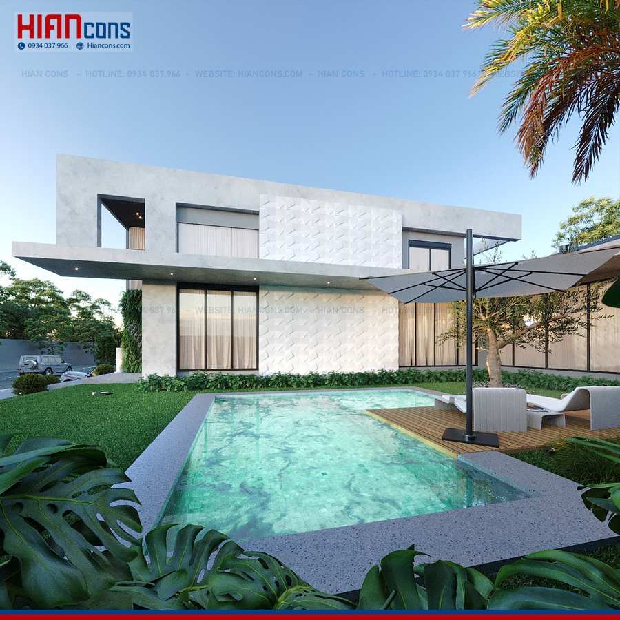 Thiết Kế Biệt Thự Hiện Đại 2 Mặt Tiền