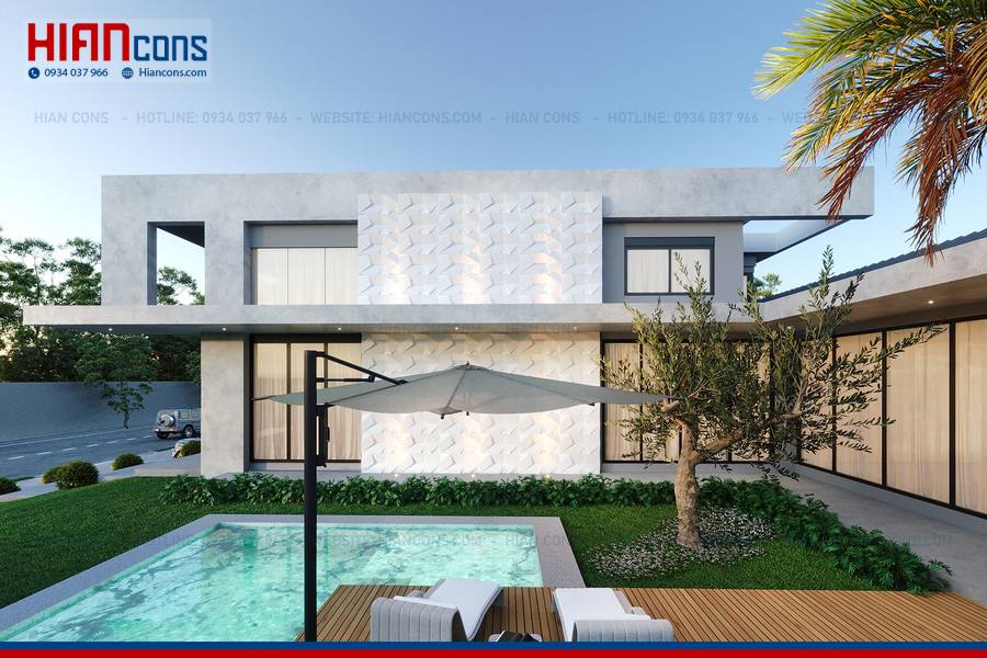 Thiết Kế Biệt Thự Hiện Đại 2 Mặt Tiền