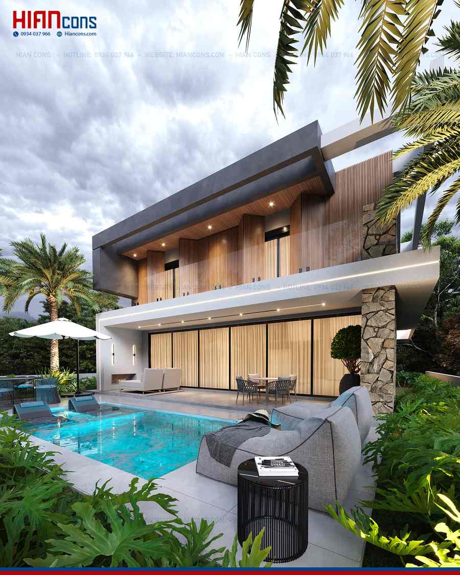 Thi Công Biệt Thự Hiện Đại 2 Mặt Tiền