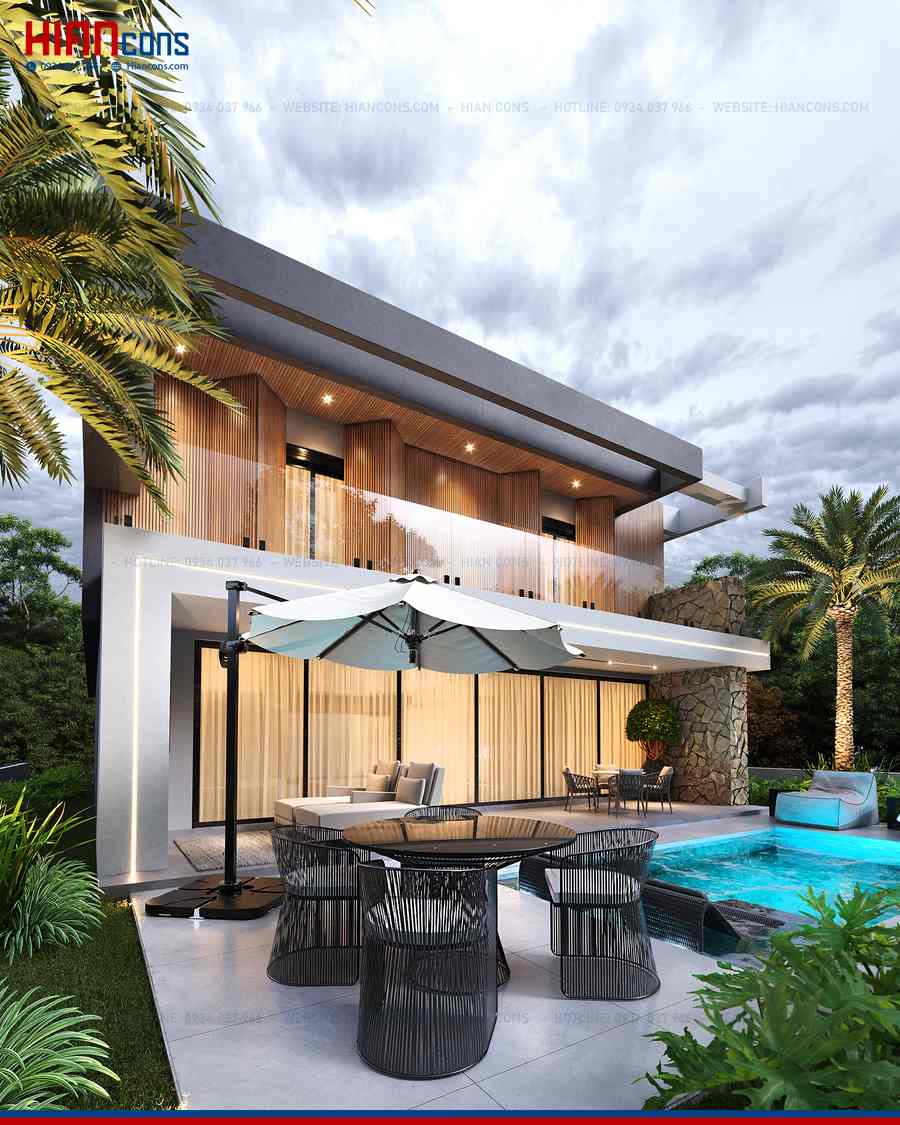 Thi Công Biệt Thự Hiện Đại 2 Mặt Tiền