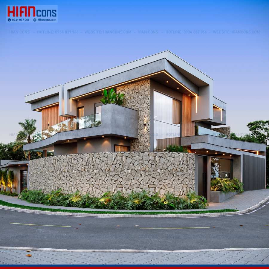 Báo Giá Biệt Thự Hiện Đại 2 Mặt Tiền