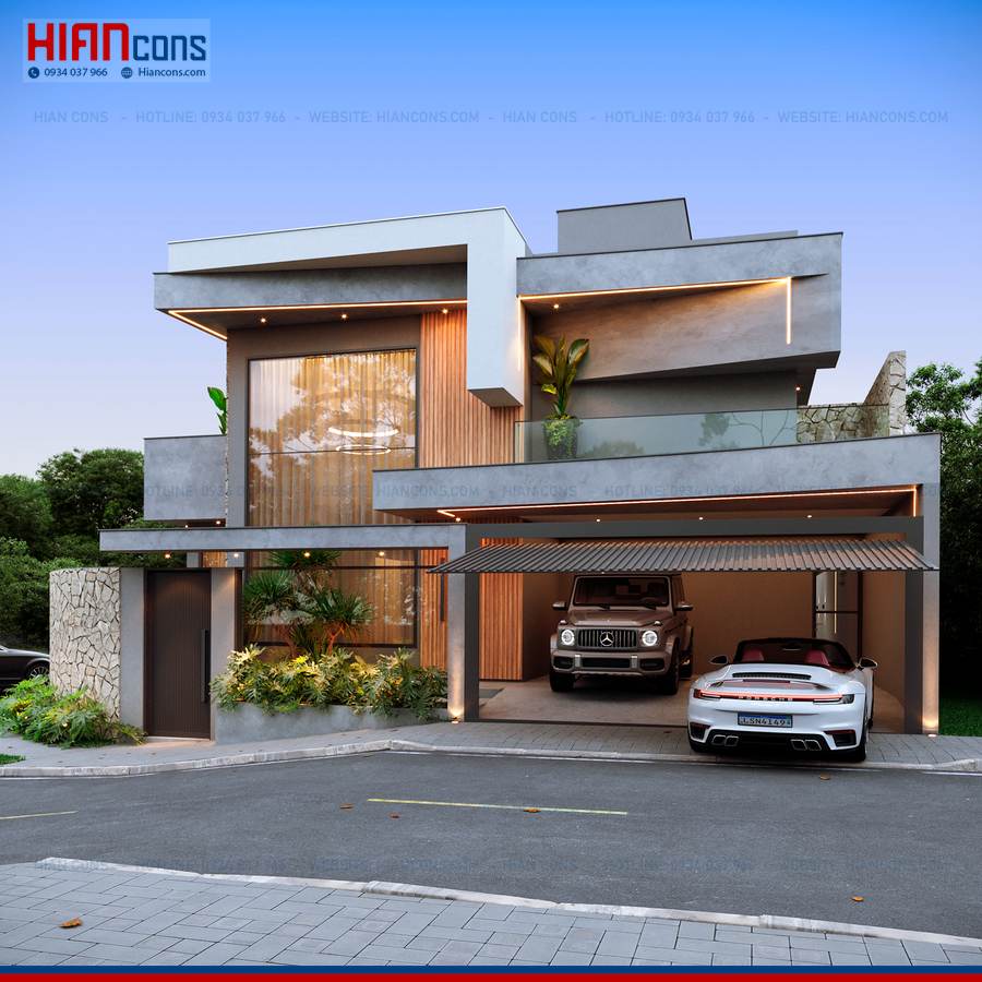 Báo Giá Biệt Thự Hiện Đại 2 Mặt Tiền