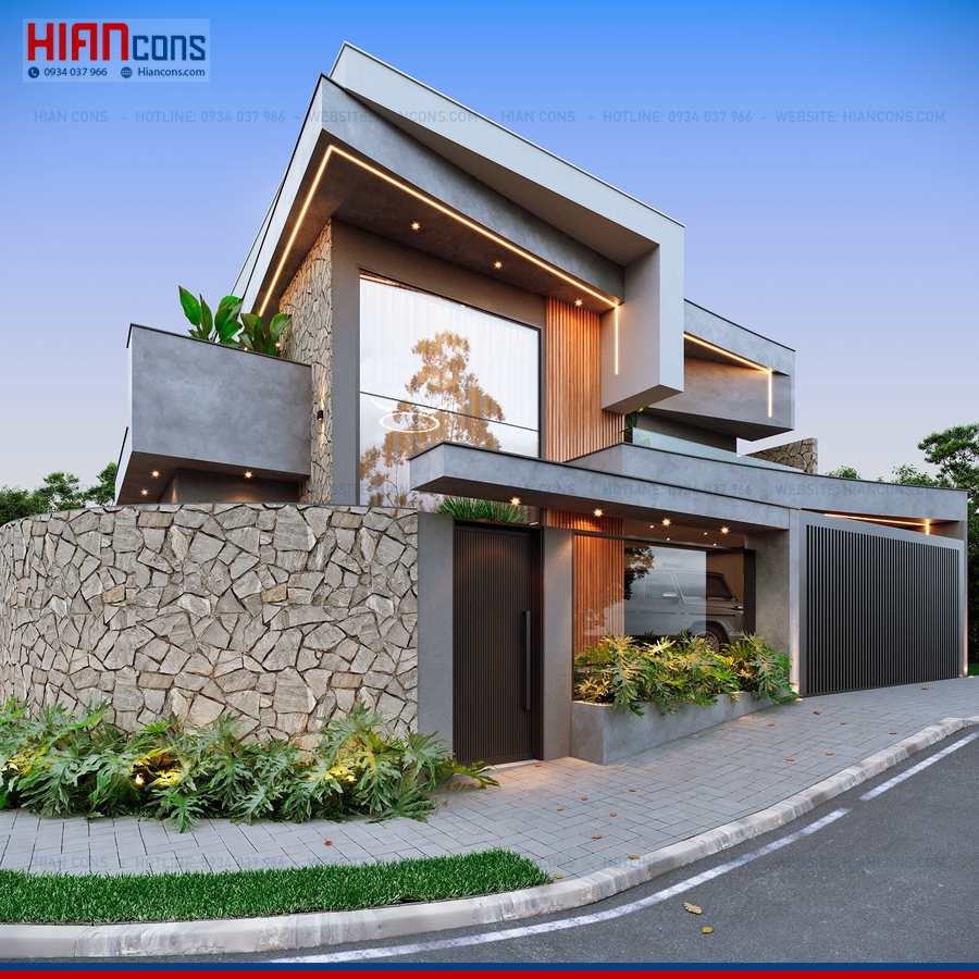 Báo Giá Biệt Thự Hiện Đại 2 Mặt Tiền