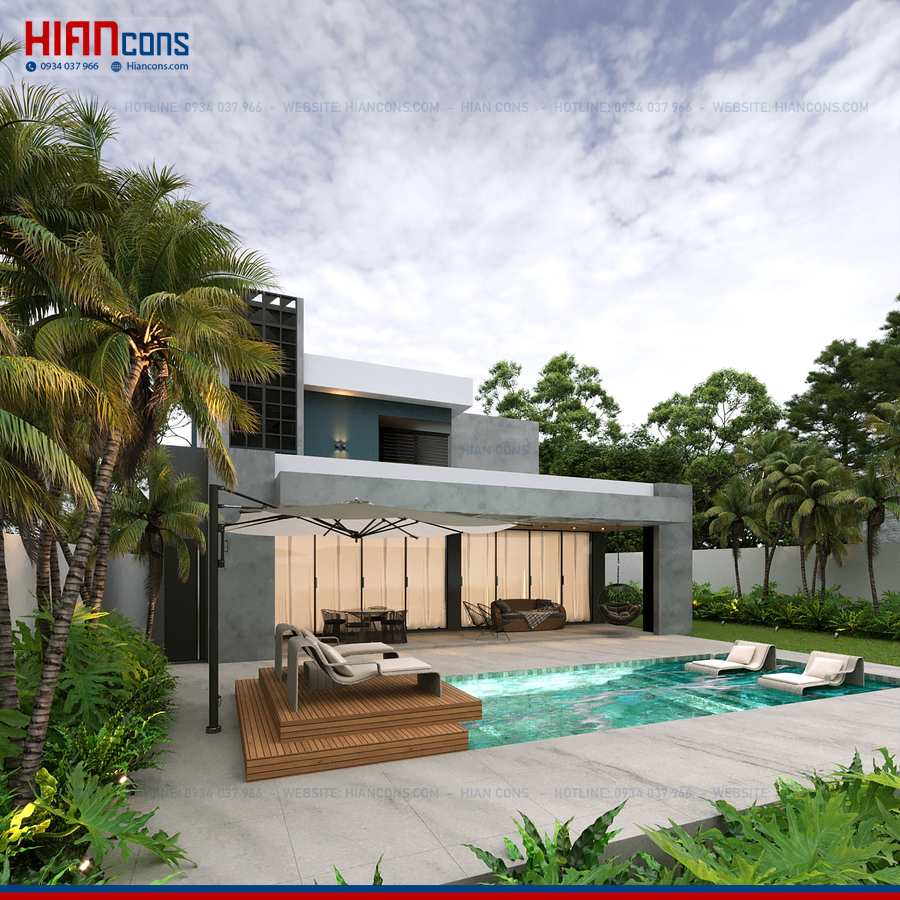 Thiết Kế Biệt Thự Hiện Đại 3 Phòng Ngủ