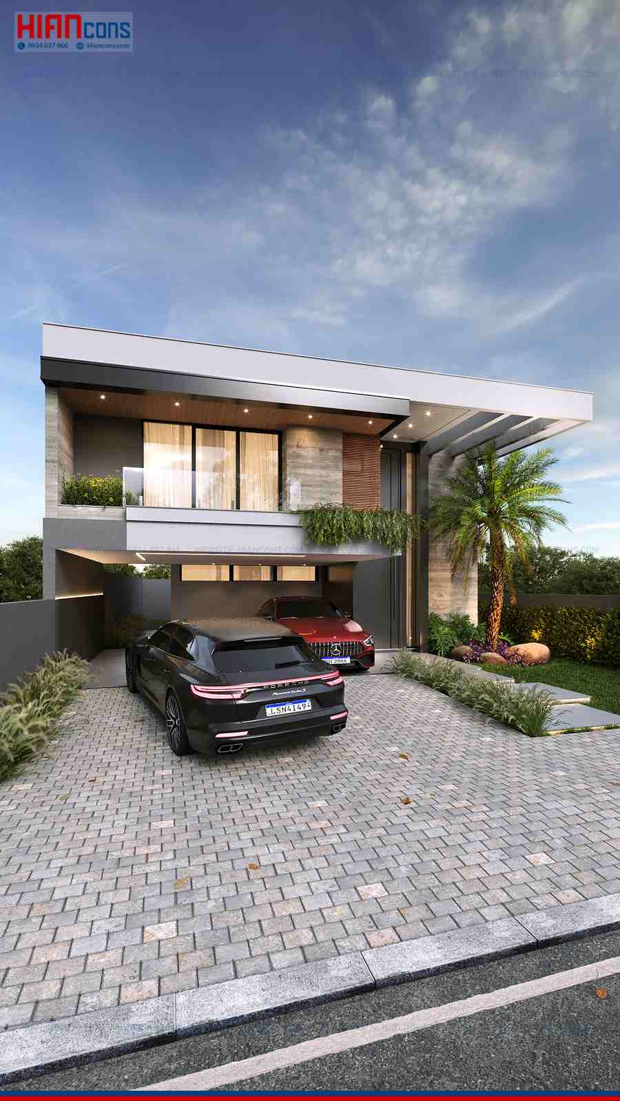 Thi Công Biệt Thự Hiện Đại 3 Phòng Ngủ