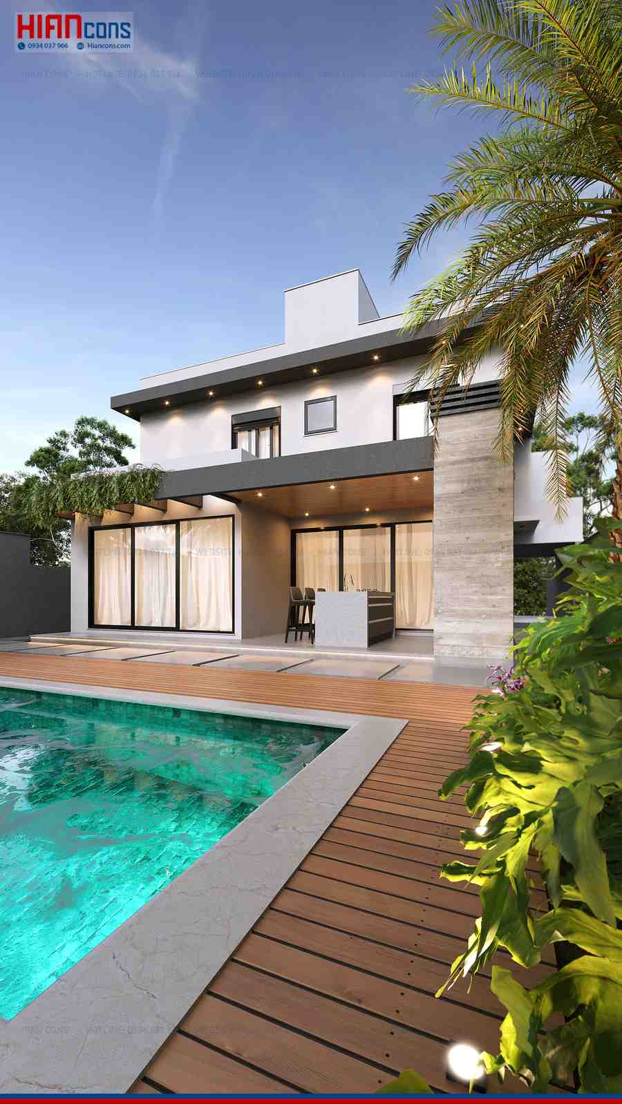 Thi Công Biệt Thự Hiện Đại 3 Phòng Ngủ
