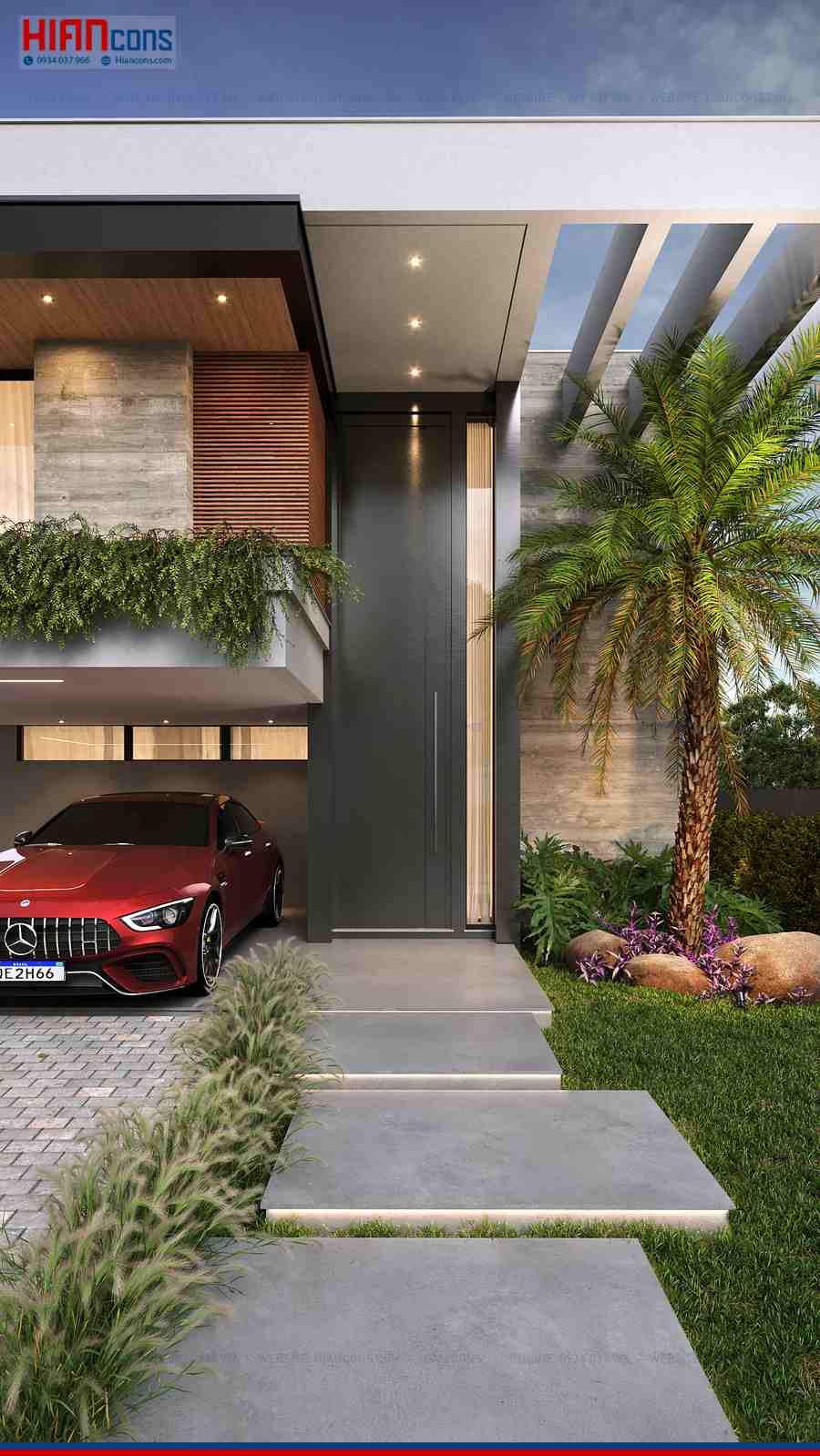 Thi Công Biệt Thự Hiện Đại 3 Phòng Ngủ
