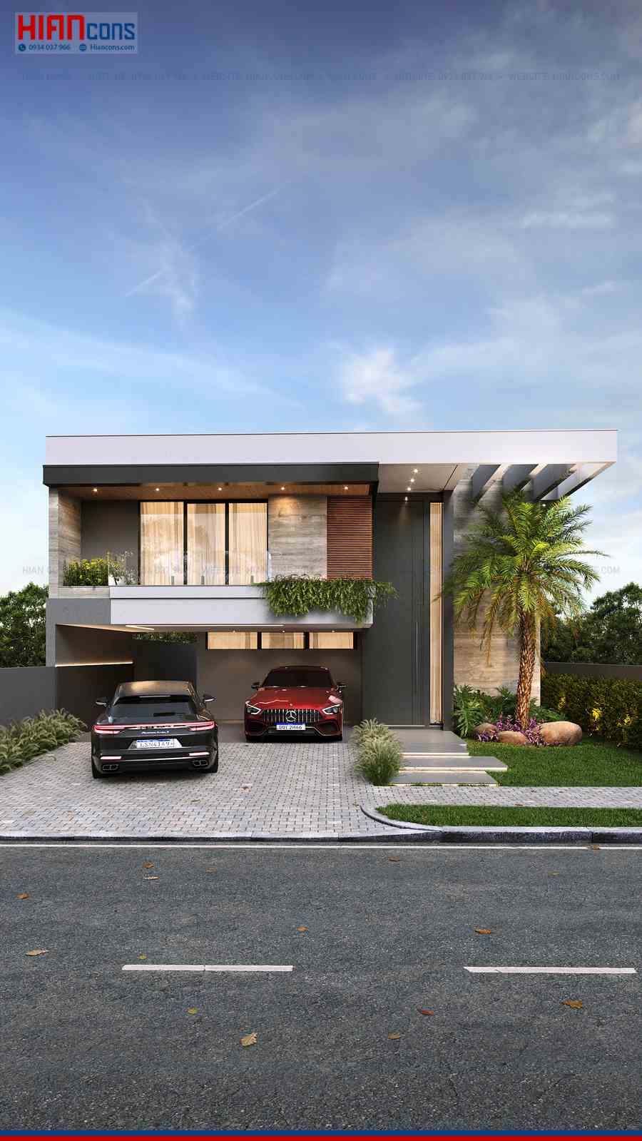Thi Công Biệt Thự Hiện Đại 3 Phòng Ngủ