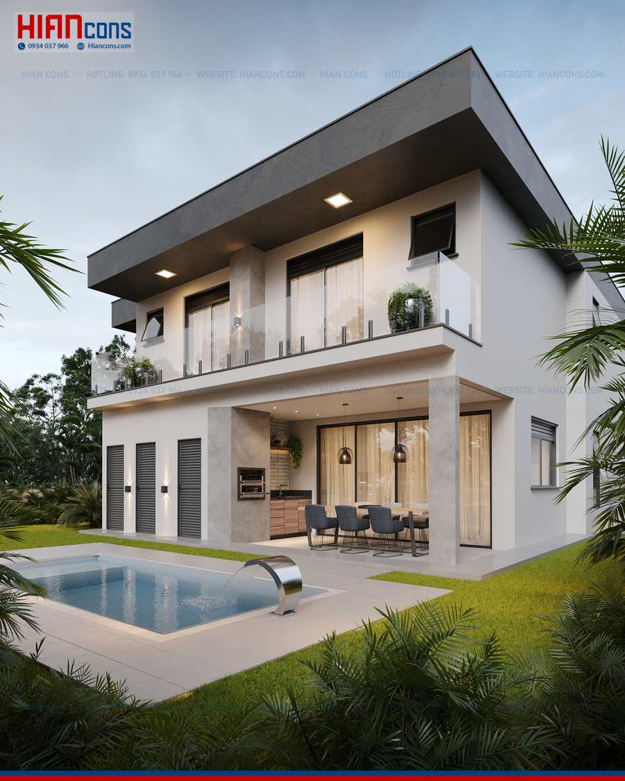 Báo Giá Biệt Thự Hiện Đại 3 Phòng Ngủ