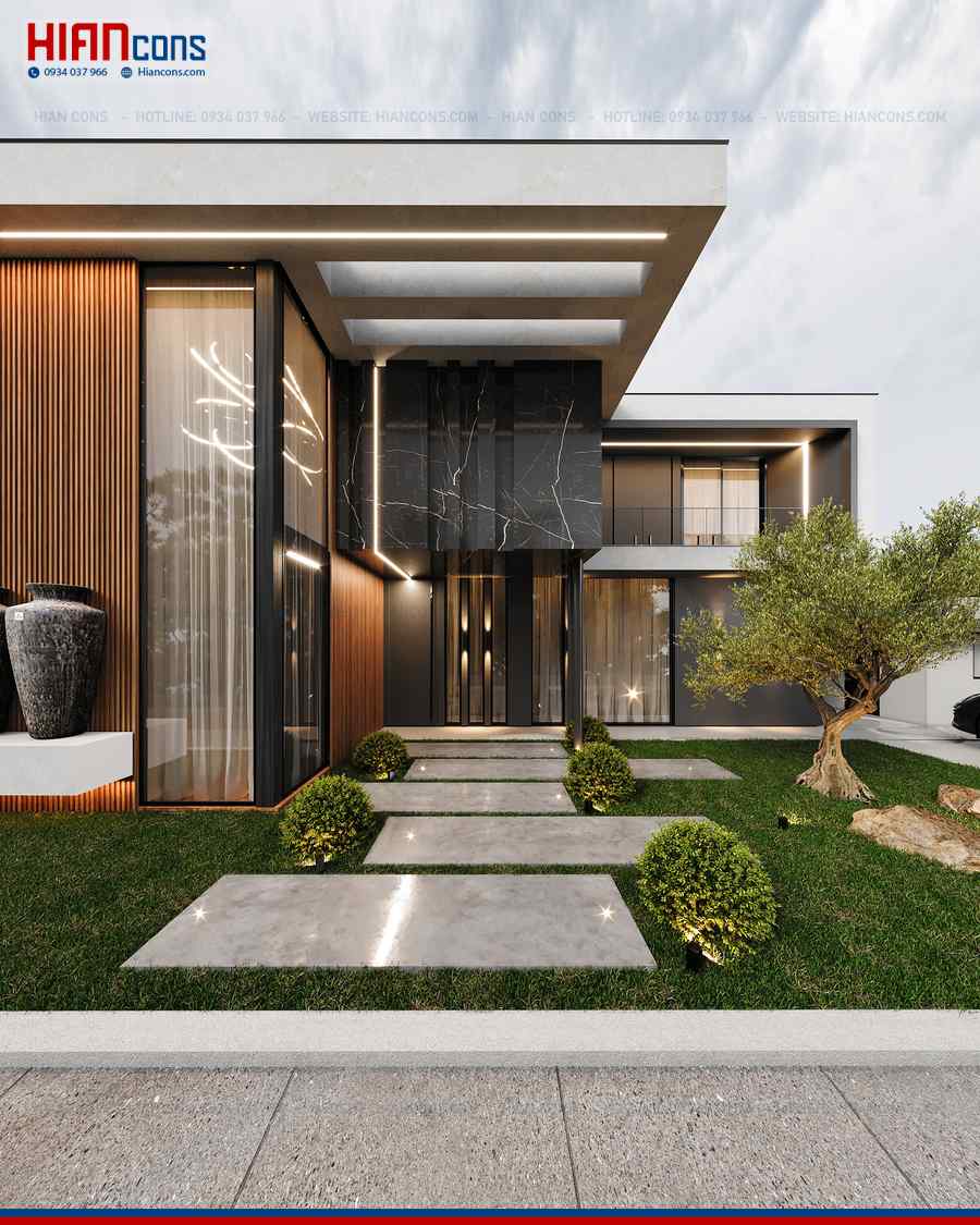 Thiết Kế Biệt Thự Hiện Đại 5 Phòng Ngủ
