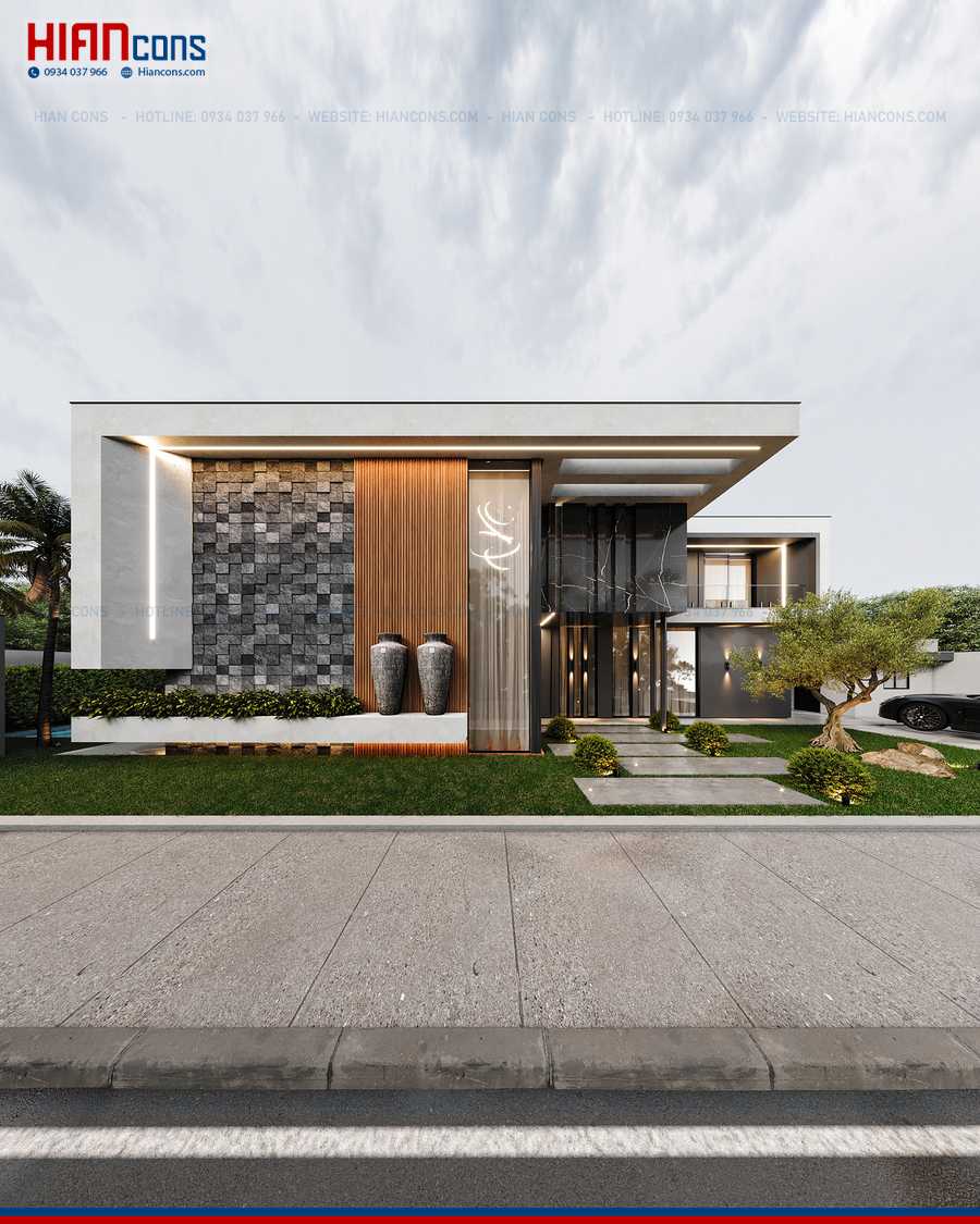 Thiết Kế Biệt Thự Hiện Đại 5 Phòng Ngủ