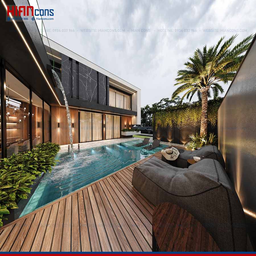 Thiết Kế Biệt Thự Hiện Đại 5 Phòng Ngủ